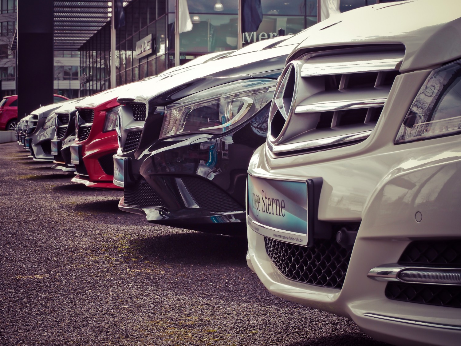 mercedes in a row