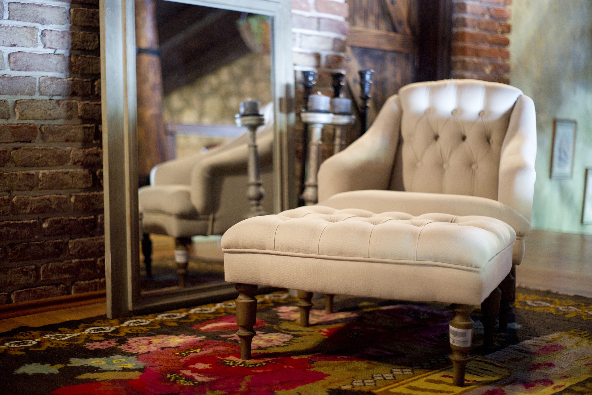 armchair and mirror