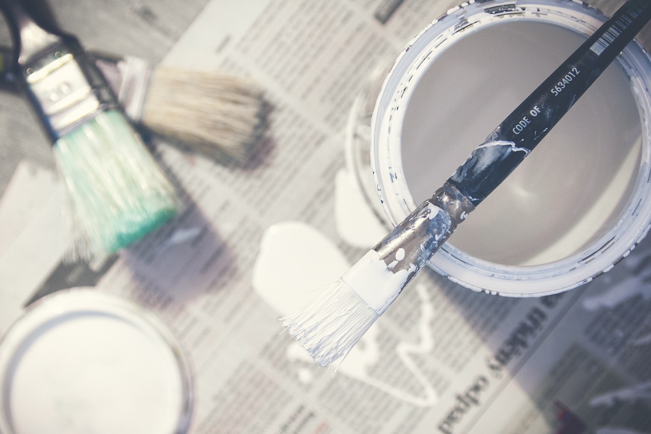 paint bucket paintbrush