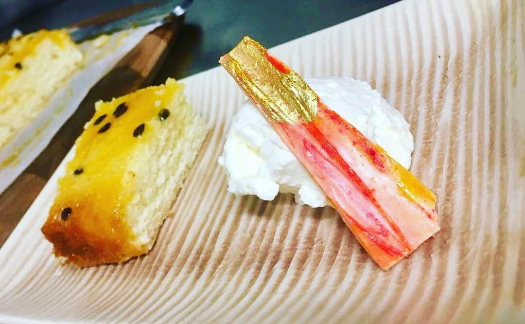 Mango, Passion Fruit & Yuzu tray bake