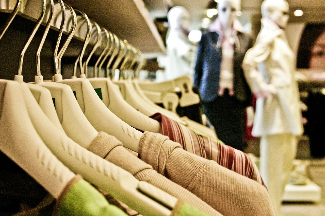 clothes on hangers
