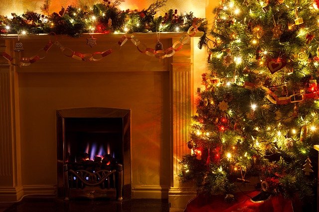 How to Get Your Home in the Christmas Spirit christmas tree and fireplace