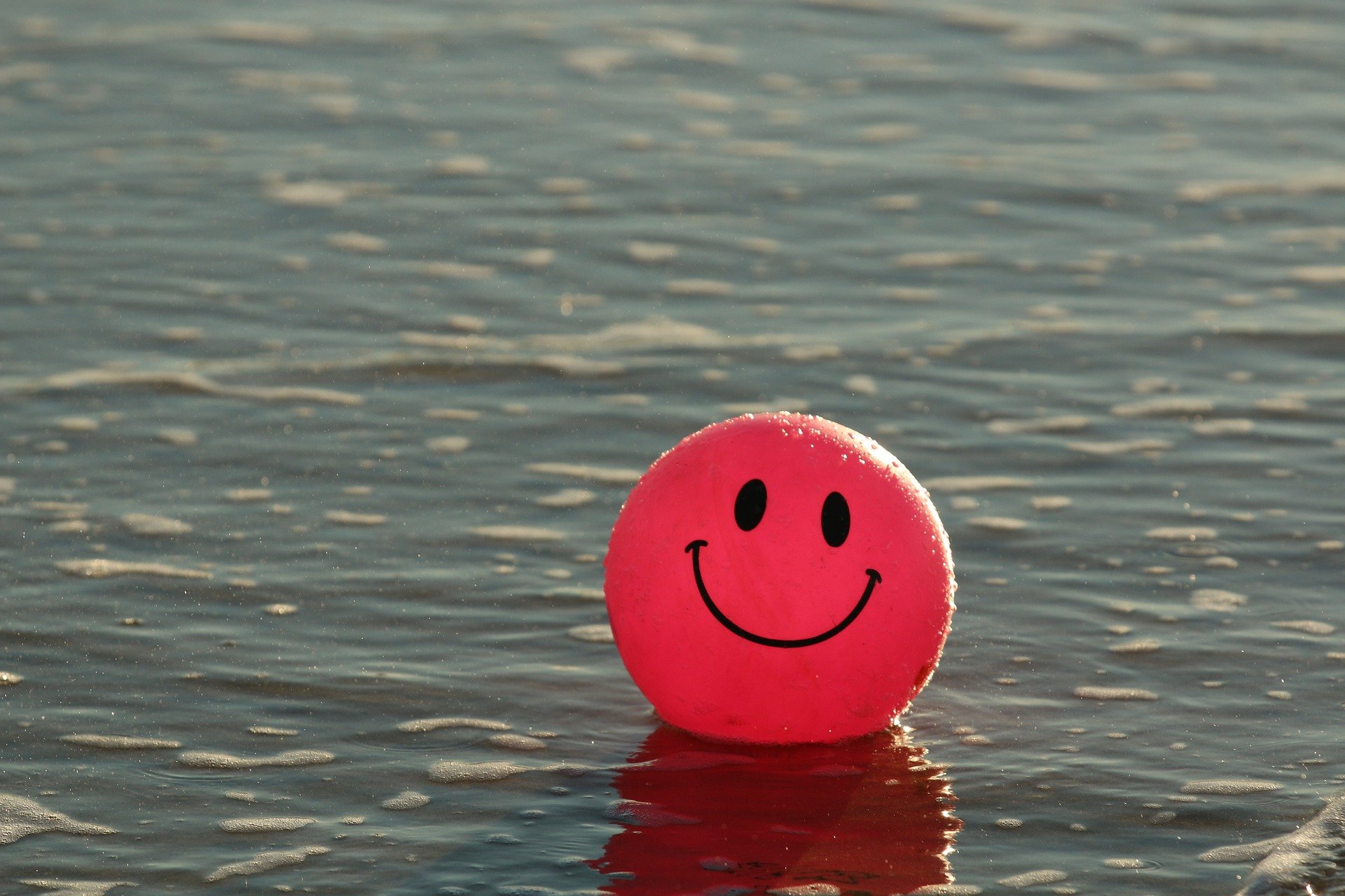 happy ball on water